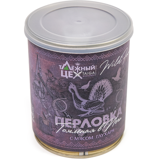 Перловка с Глухарем томленая в печи ж/б 340г.