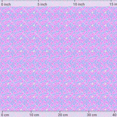 Розовые и голубые яркие мелкие веточки by MariArtySpace 1200 DPI