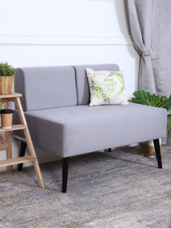 Диван "Twist" антивандальный велюр серый/венге