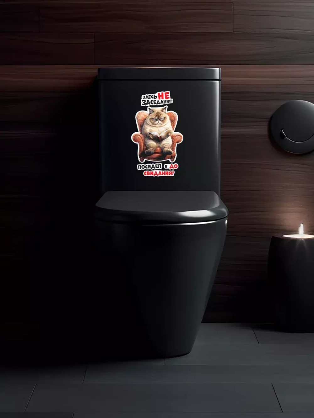 Наклейка интерьерная Кот Здесь не заседание