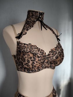 Эластичное кружево леопардовое ширина 22 см ОТРЕЗ 1.3 м