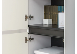 Шкаф Сейдиль белый премиум / черный / белый глянец