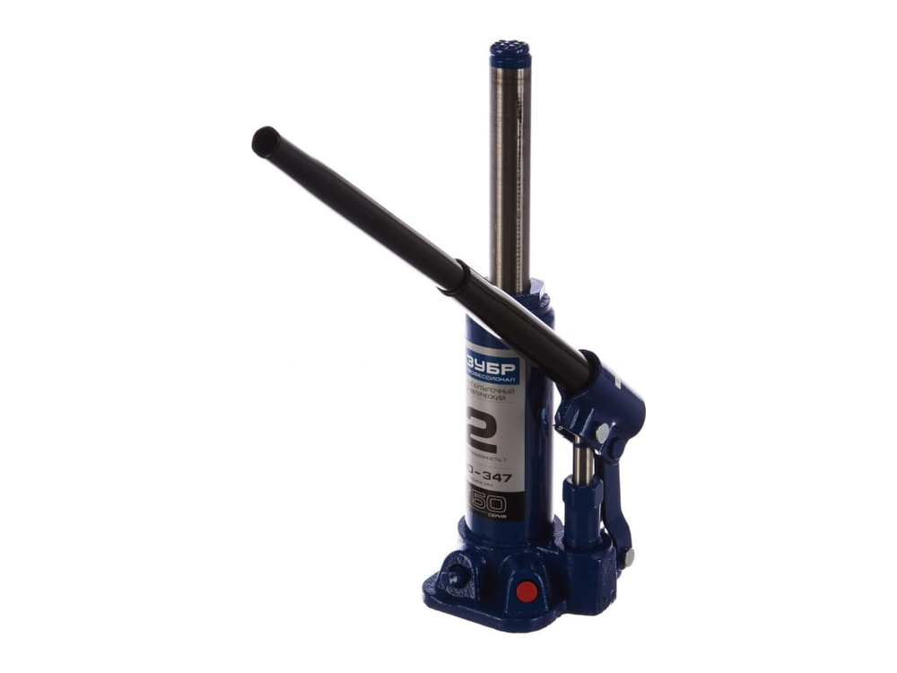 Домкрат гидравлический бутылочный 2т высота подъема 180-347мм в кейсе ЗУБР Х