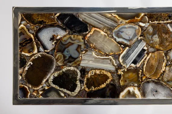 Кофейный столик Black Agate silver S