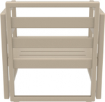 Кресло пластиковое с подушками Siesta Contract Mykonos, бежевый, черный