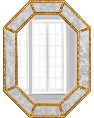 Золотое настенное зеркало “Ньюпорт”