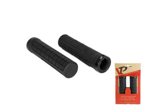 Грипсы VP, TRP, 136мм, алюминиевые фиксаторы на руль -2шт.,черные