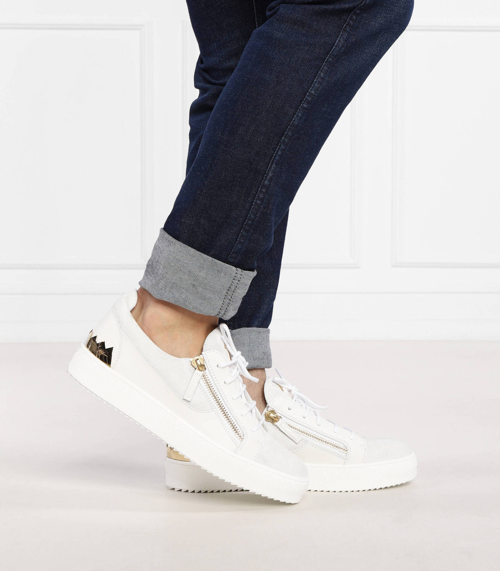 Кожаная кроссовка Giuseppe Zanotti - белый(RM30016)