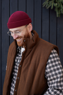 Жилетка утепленная рыжая "Velvet"