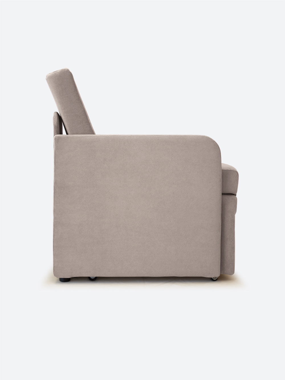 Кресло-кровать "Миник" с правым подлокотником, под правую руку, велюр Candy Beige