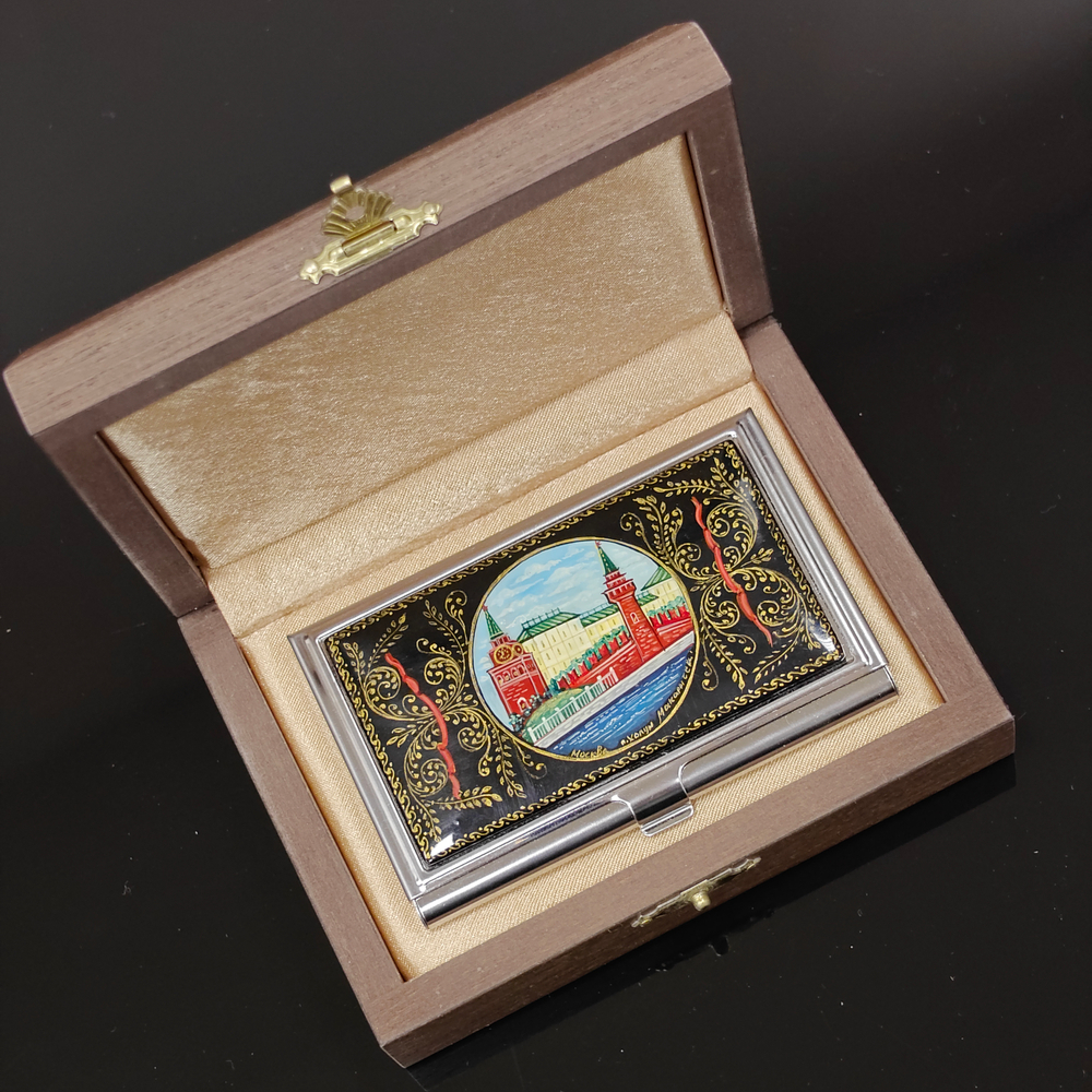 Визитница "Москва" (роспись Палех)