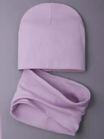 Шапка для девочки осенняя и снуд