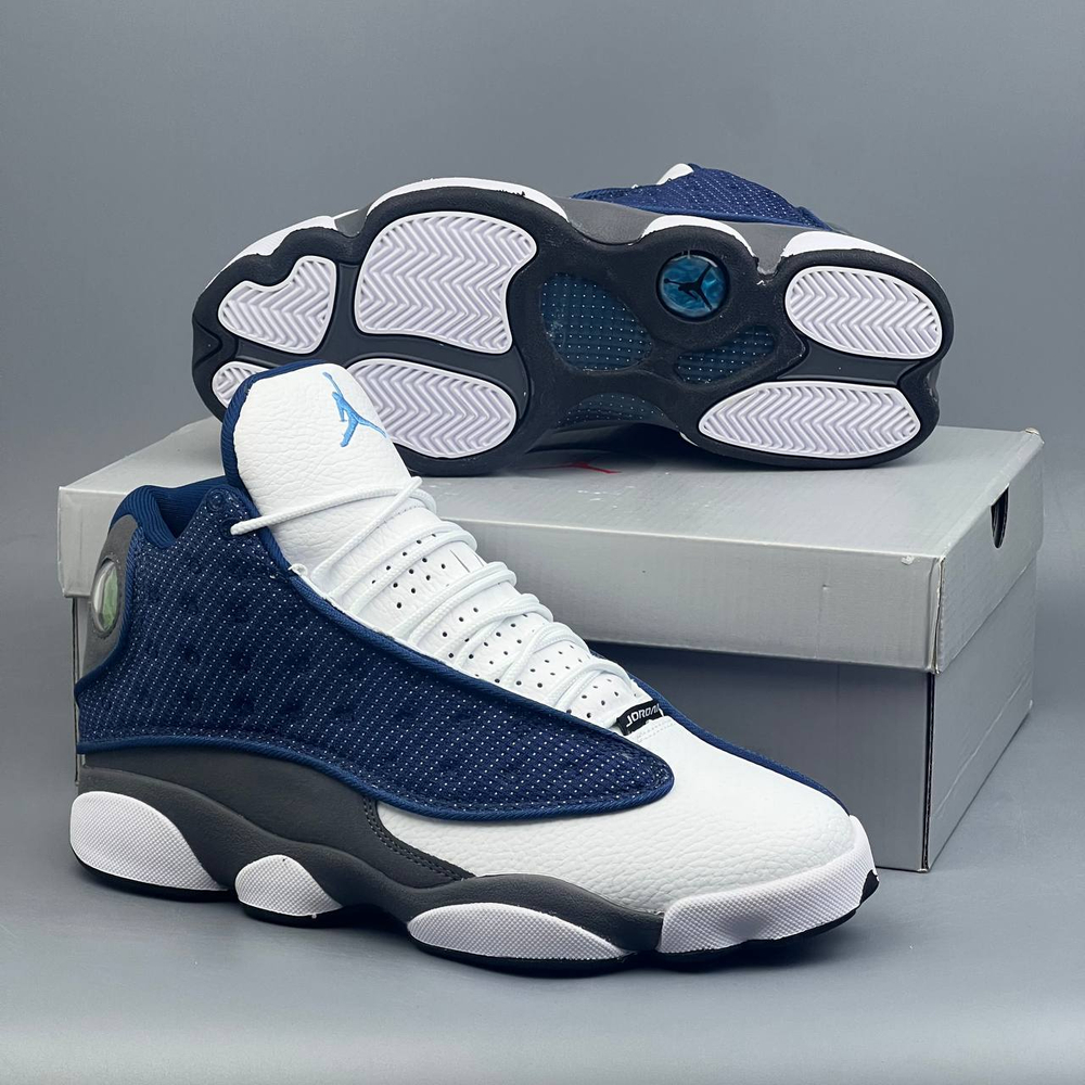 Кроссовки Nike Jordan 13 #73 (бел.-син.)