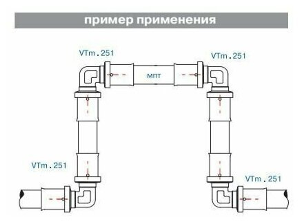Угольник 90° VALTEC VTm.251.N.002020 20x20 пресс 1 шт.