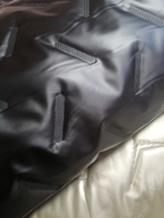 Стежка (курточная/термостежка/под "кожу"). Принт- Черточки, графит