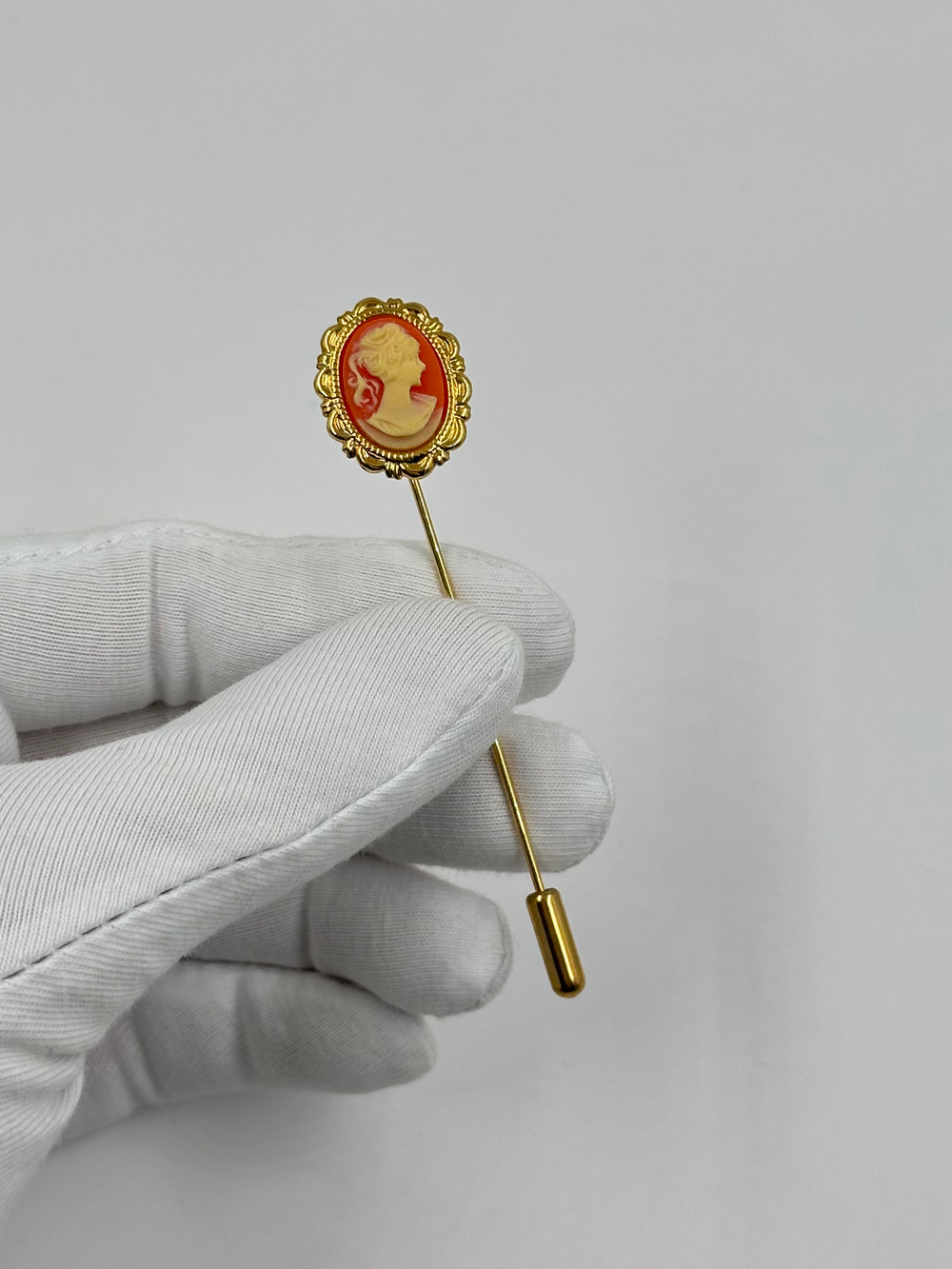 Брошь булавка Камея