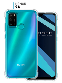 Чехол ROSCO для Honor 9A оптом (арт. HW-H9A-HARD-TPU-TRANSPARENT)