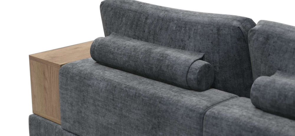 П-образный диван-кровать BOSS MODOOL шенилл Gloss карбон