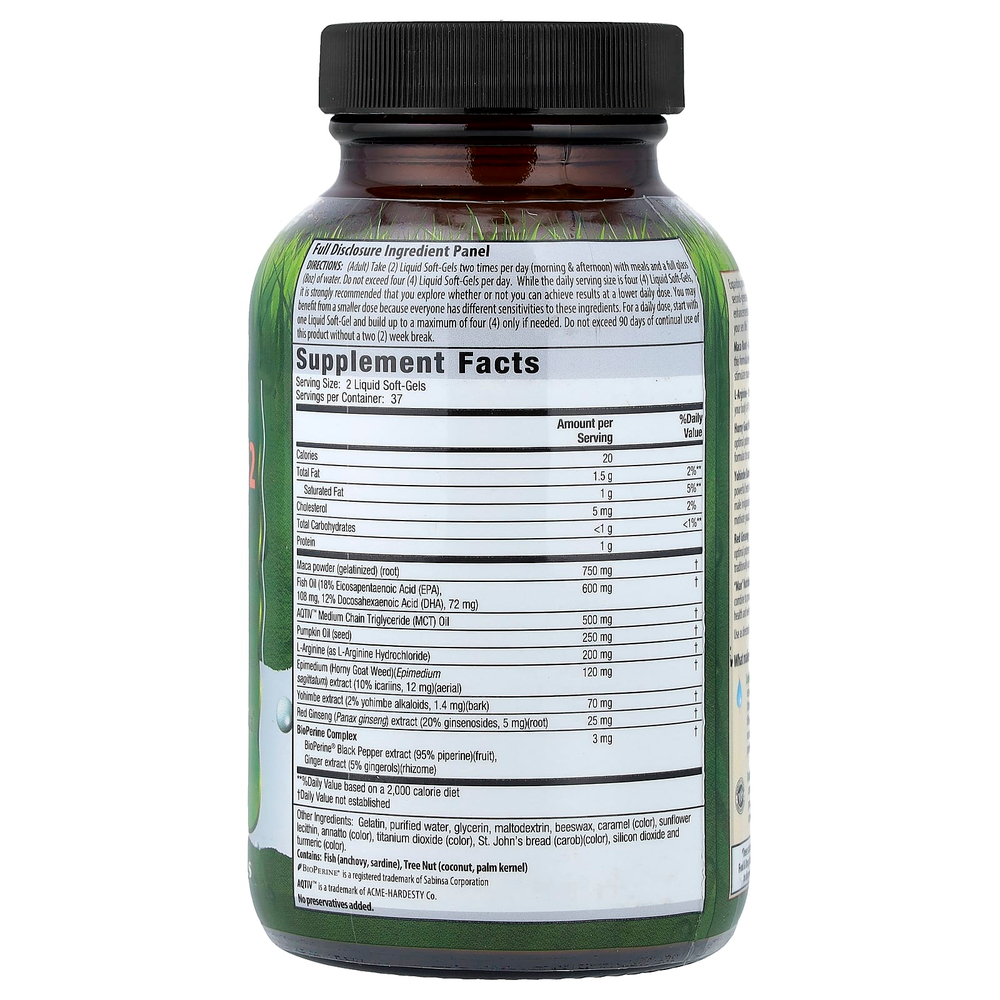 Irwin Naturals, Steel-Libido® V2, мака и L-аргинин, 75 желатиновых капсул