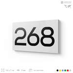 Номер на дверь 268, табличка на дверь для офиса, квартиры, кабинета, аудитории, склада, белая 120х70 мм, Айдентика Технолоджи