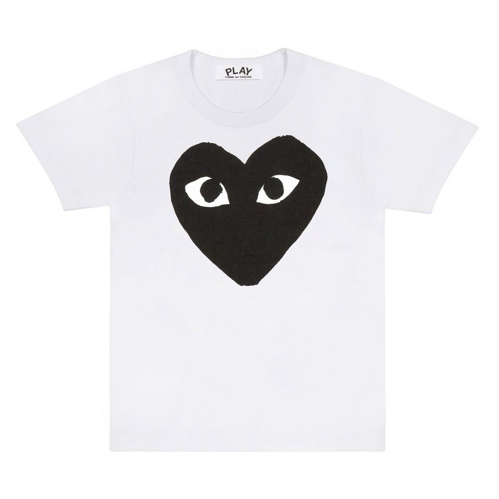 COMME DES GARCONS PLAY ФУТБОЛКА ЖЕНСКАЯ БЕЛАЯ P1T069