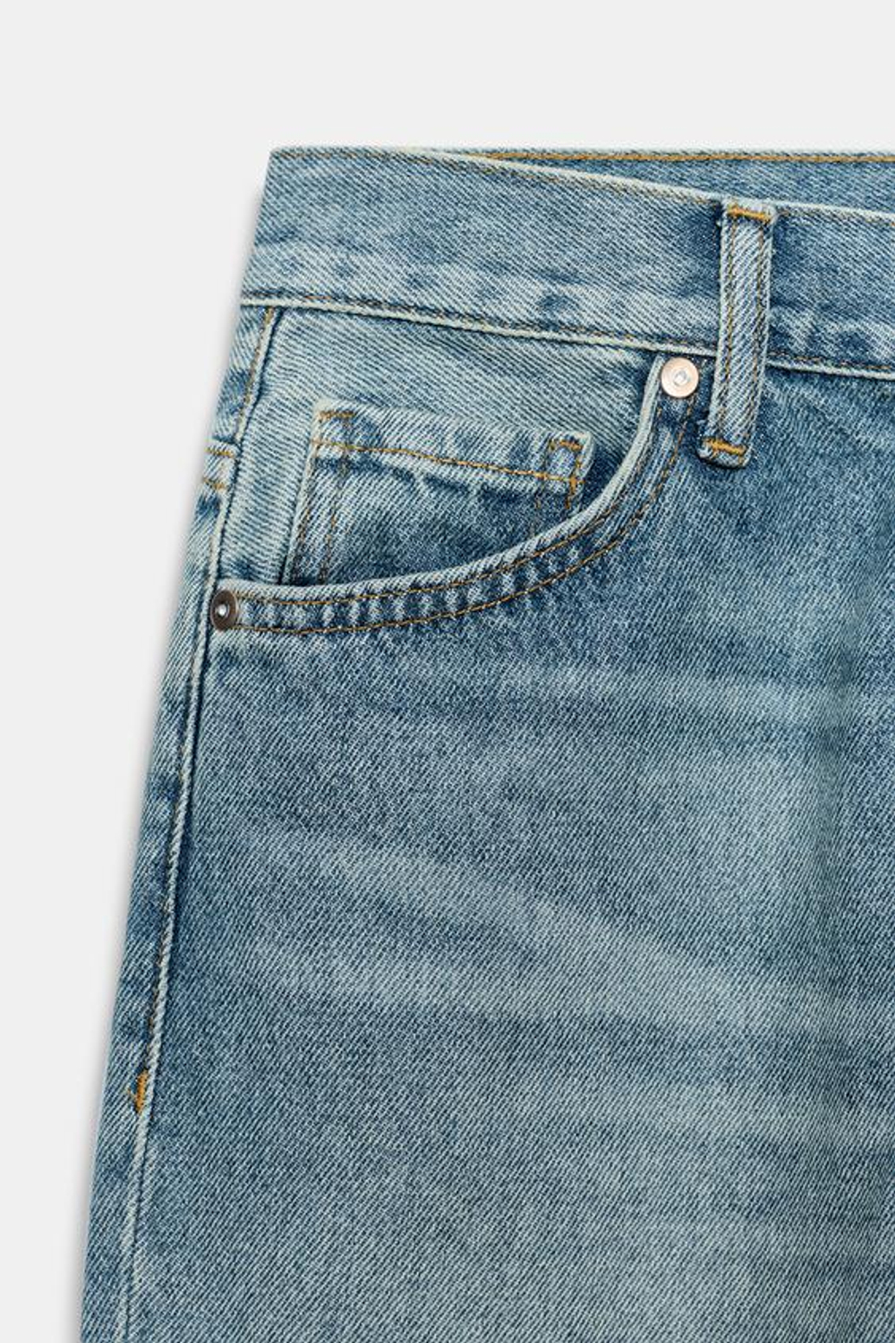 ZARA ДЖИНСЫ RELAXED-FLARE С НИЗКОЙ ПОСАДКОЙ — ZW COLLECTION, ВЫЦВЕТШИЙ СИНИЙ