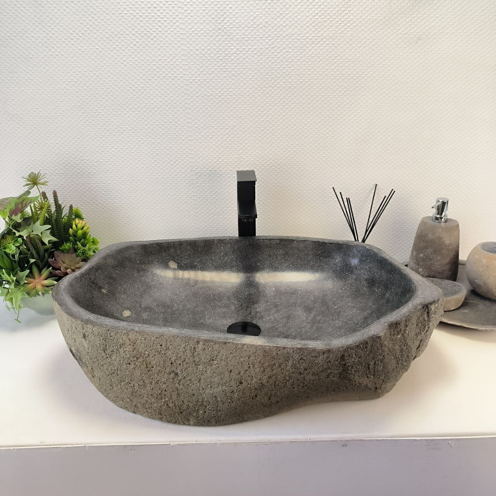 Раковина из речного камня RS-63524 (70*50*16) 0125