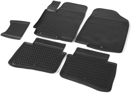 Коврики в салон автомобиля Rival для Hyundai Solaris I поколение седан, хэтчбек 2010-2017, полиуретан, 5 частей, 12305001