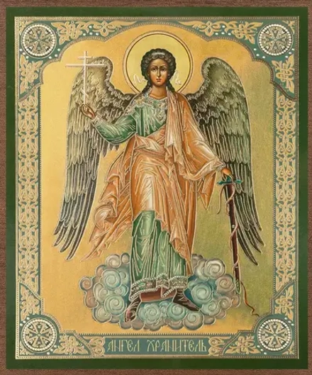 Икона "Ангел-Хранитель" (ростовой), вид 2, 15х18 на МДФ-6