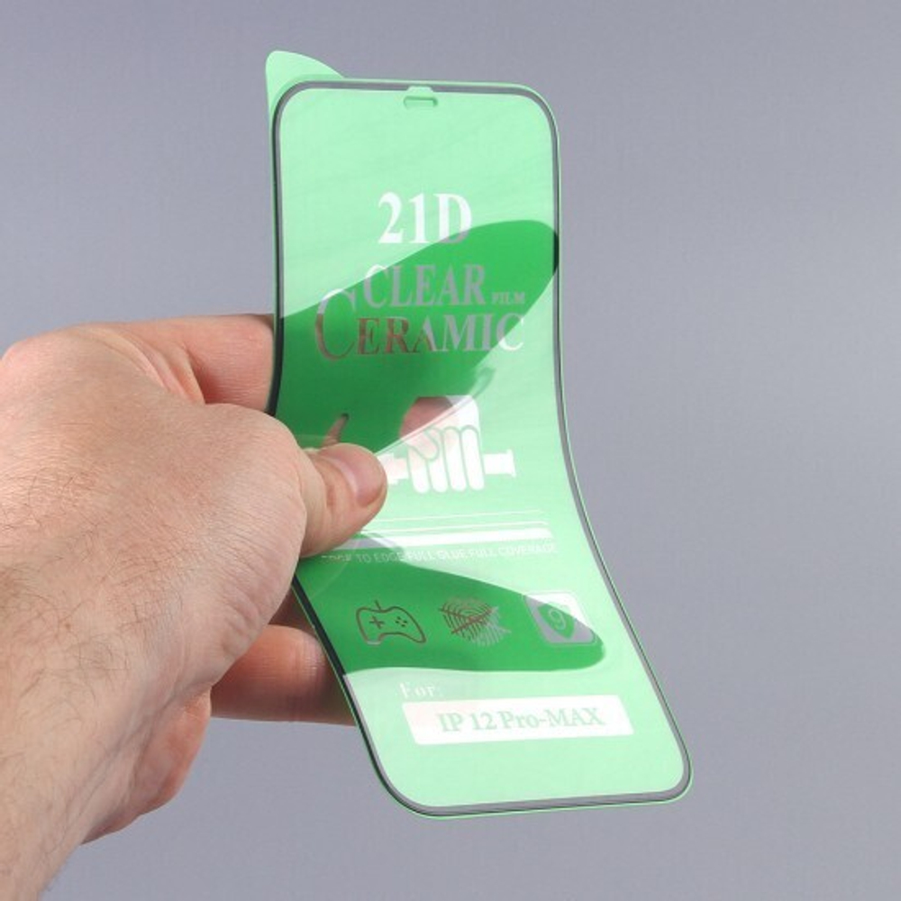 Пленка Ceramic iPhone 12 Pro Max противоударное, 012537-1 Черный