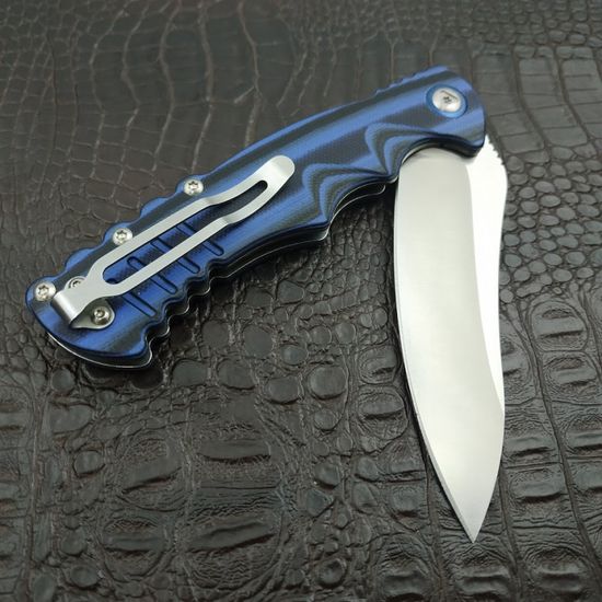 Складной нож Steelclaw Шакс синий c клинком из стали 9Cr18MoV, рукоять G10