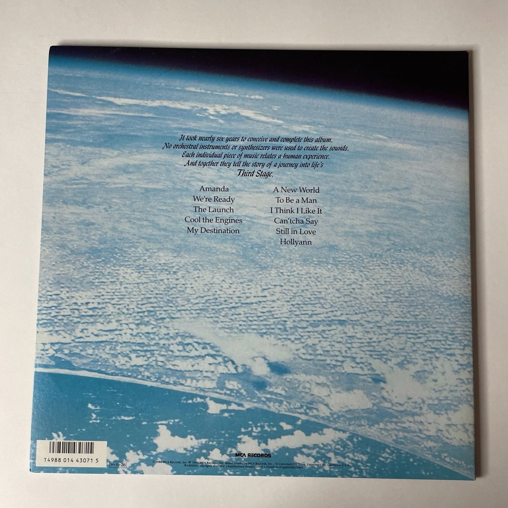 Винтажная виниловая пластинка LP Boston Third Stage (Japan 1986) (Obi) To Be A Man