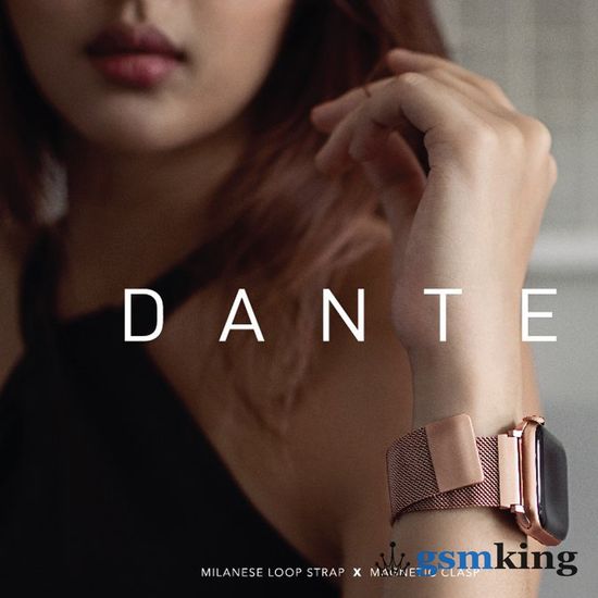 Uniq DANTE Milanese Loop for Apple Watch 42|44|45mm Marine Rose Gold