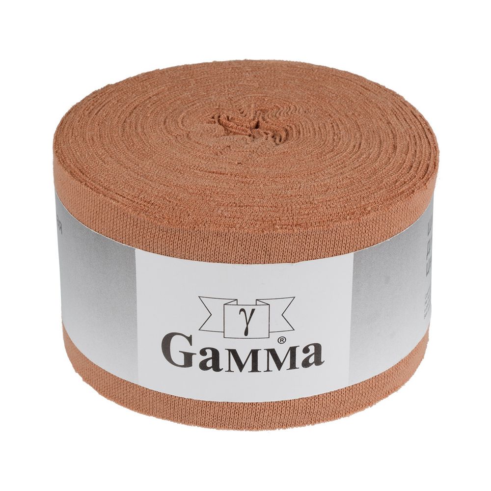 Косая бейка трикотажная 60 мм / 10 метров, (рибана), 011 св.какао, Gamma Косая бейка трикотажная 60 мм / 10 метров, (рибана), 011 св.какао, Gamma