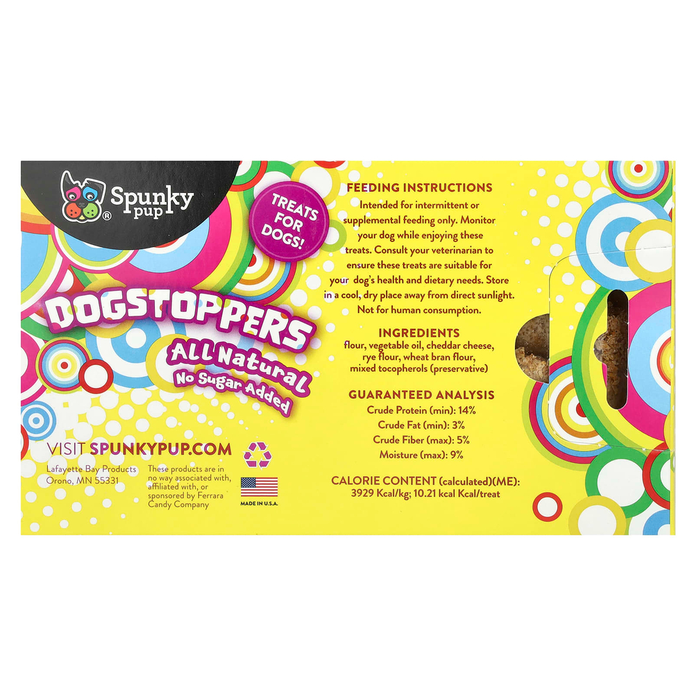 Spunky Pup, Dogstoppers, лакомства для собак, сыр чеддер, 142 г (5 унций)