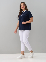 Блузка БЛк-143/пике-тсиний