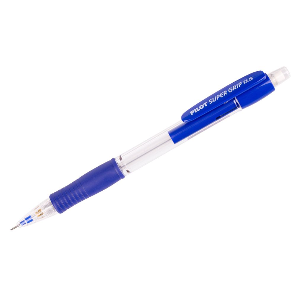 Карандаш механический Pilot Super Grip 0,5мм, с ластиком, синий корпус