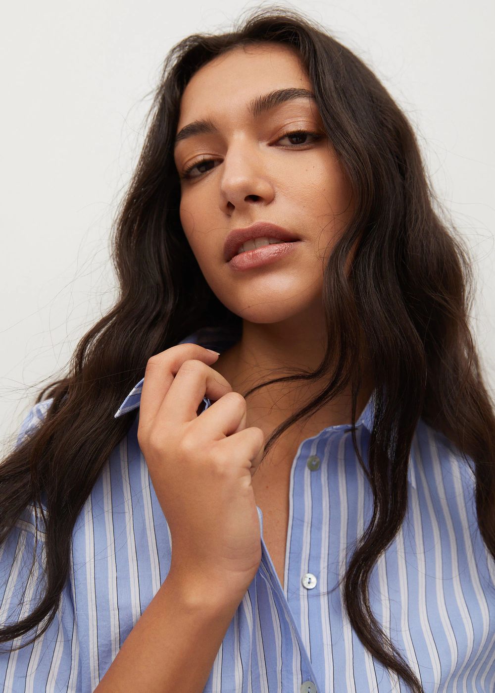 Хлопковая рубашка в полоску