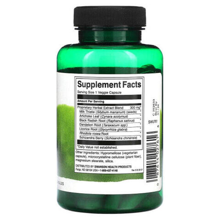 Растительные экстракты и настойки Swanson, Liver Tone, 300 мг, 120 растительных капсул