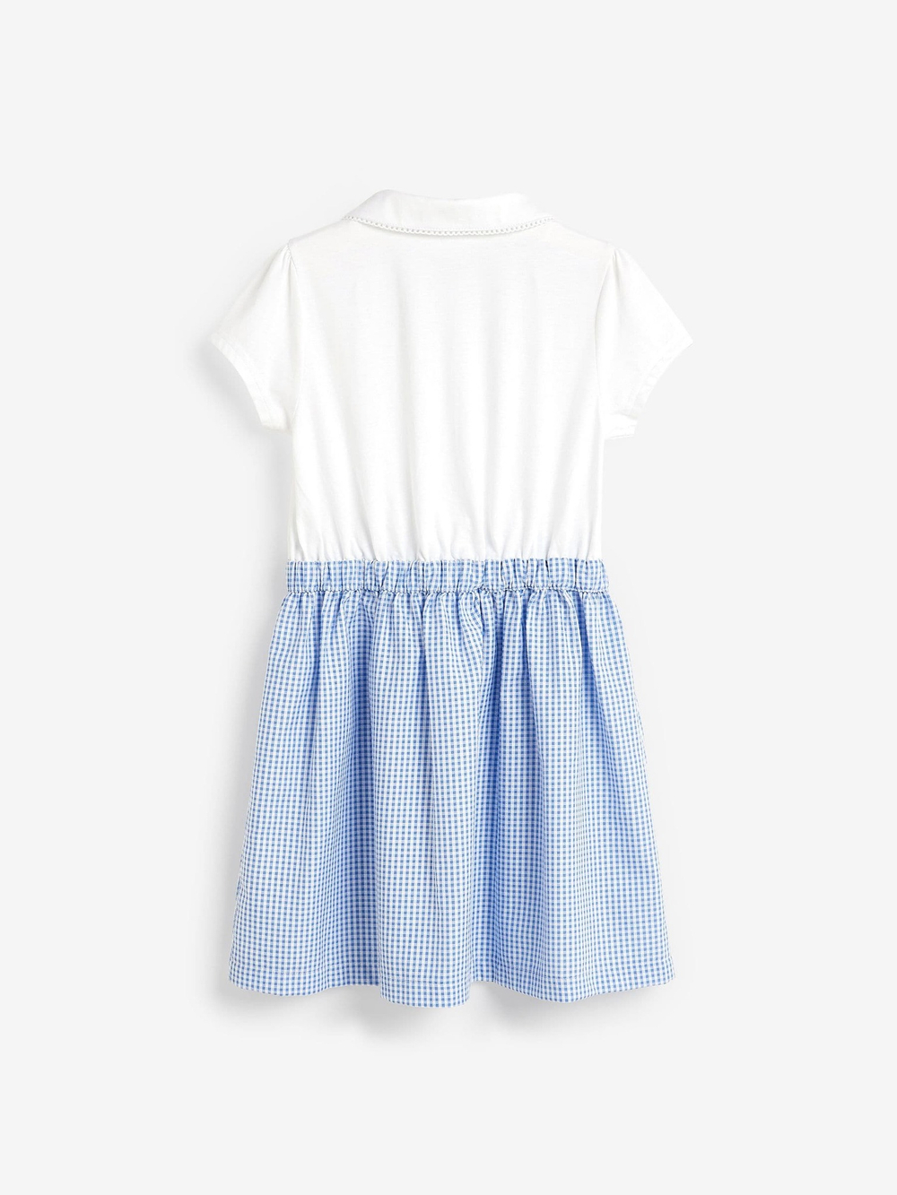 Платье школьное для девочки Next 102-629, Белый, Голубой