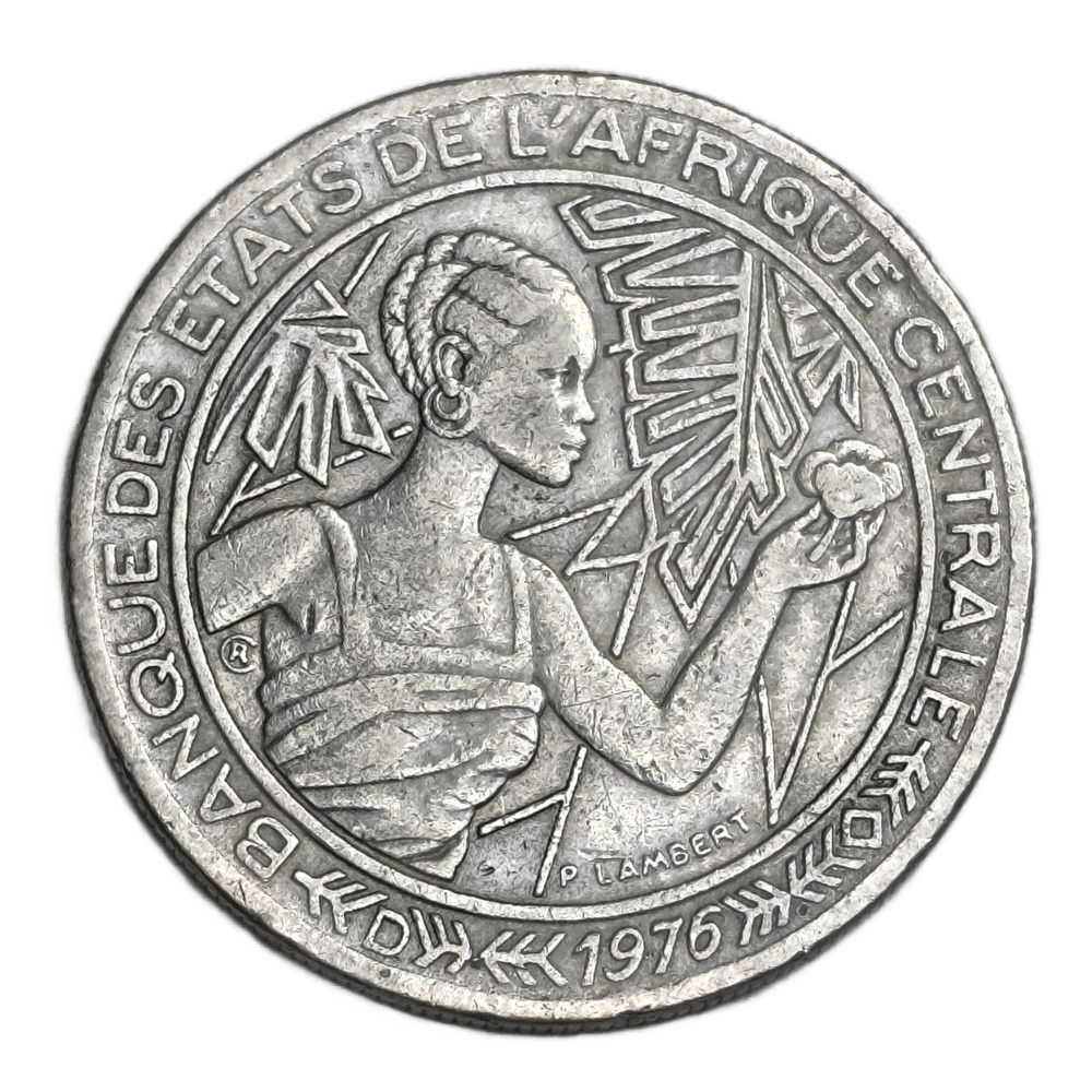 Монета 500 франков (francs) 1976 год Центральная Африка
