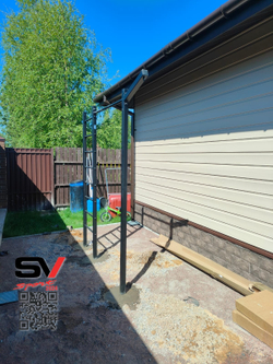 Монтаж уличной шведской стенки Sv Sport (3 вертикальных столба)