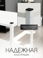 Этажерка для кухни напольная, стеллаж лофт Лайт Massagecomplekt, белая