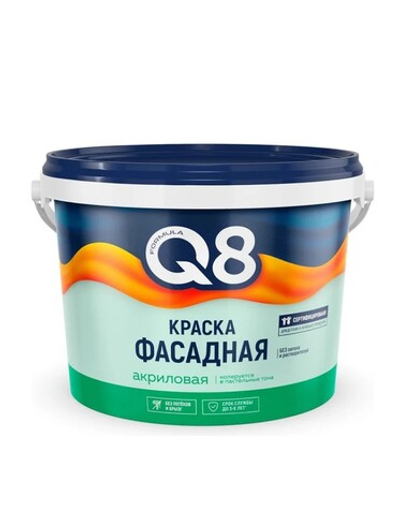 Formula Q8 Краска фасадная белая матовая 4,5 кг