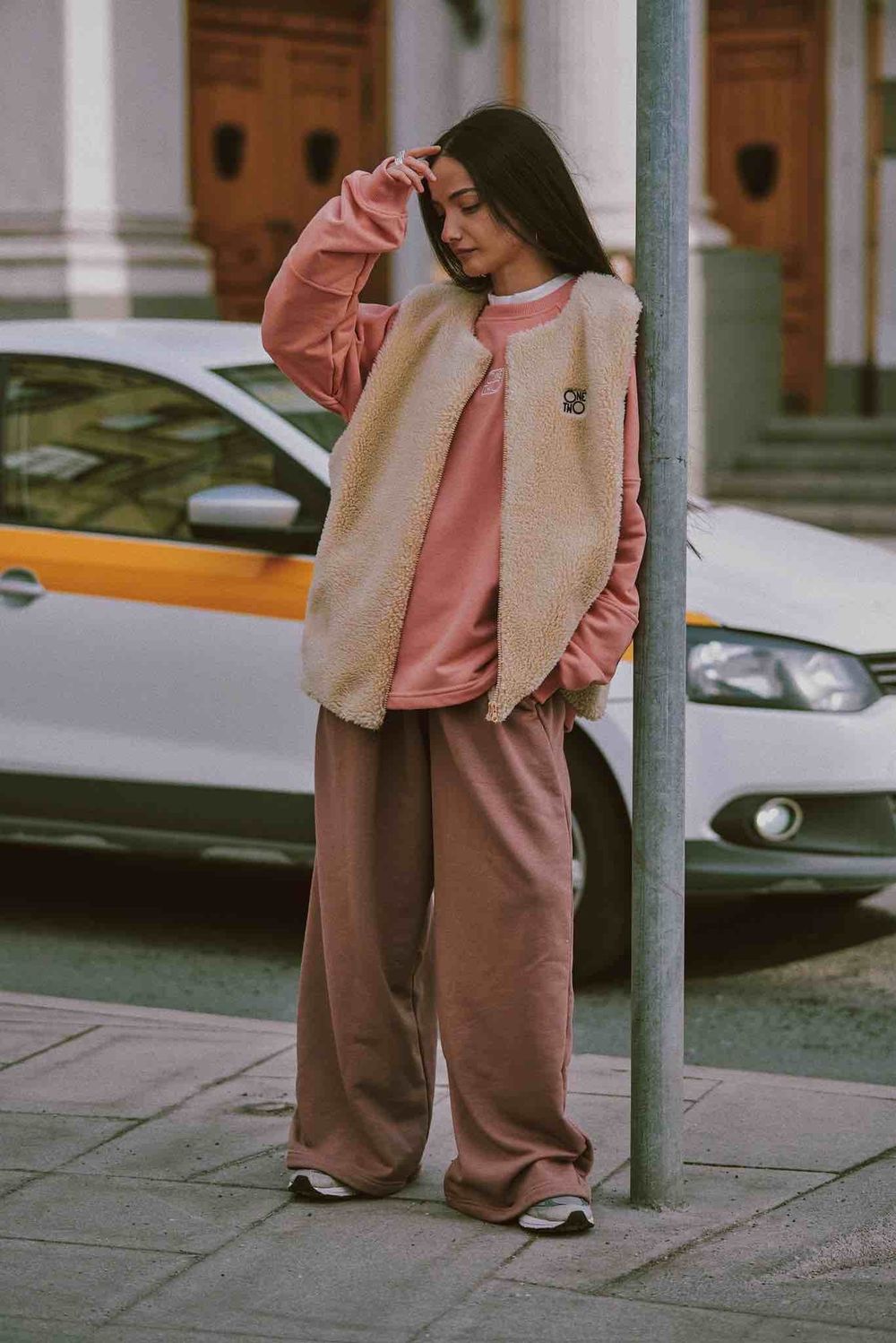 Брюки One Two Baggy Trousers Logo Brownie коричневые