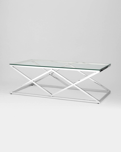 Журнальный стол 120*60 ИНСИГНИЯ серебро