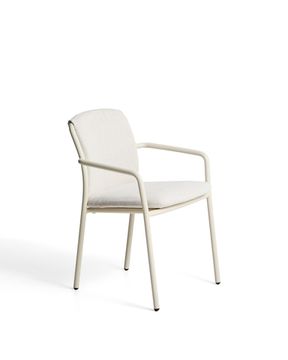 Уличный стул Linosa из бежевого алюминия с бежевой подушкой