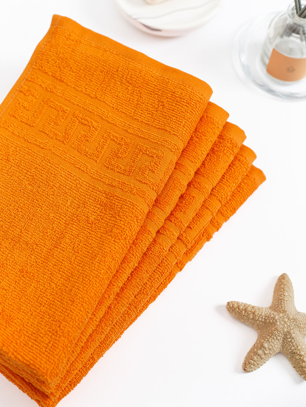 Полотенце махровое, г/к, 30х50, арт. ВТ 30-50Г, 380 гр/м2, цвет: 207-апельсиновый,