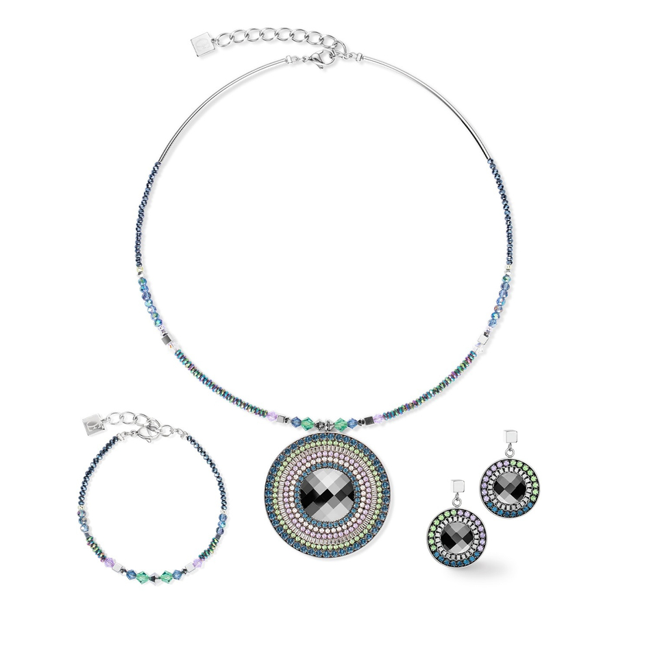 Колье Coeur de Lion Blue-Green-Lilac 5036/10-0754