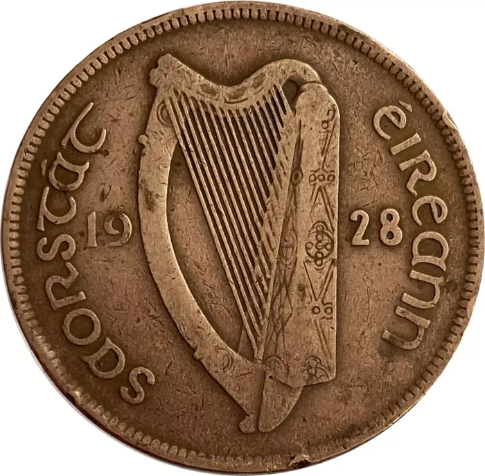 1 пенни 1928 Ирландия VF